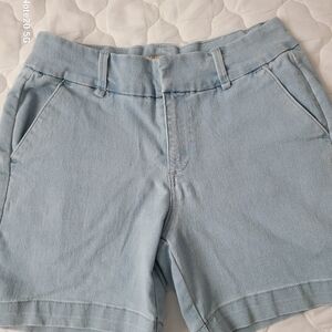 Hybrid & Company Sky Blue High Waist Women Shorts